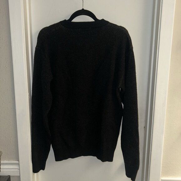 MCJC American Bald Eagle Black Graphic Long Sleeve Acrylic Blend Sweater Small - Picture 4 of 8